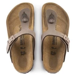 Birkenstock Gizeh Birko-Flor Nubuck Mocha -New Shoe Shop 1002362 top