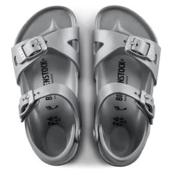 Birkenstock Rio Kids EVA Metallic Silver 12 Birkenstock Rio Kids EVA Metallic Silver -New Shoe Shop 1003533 top