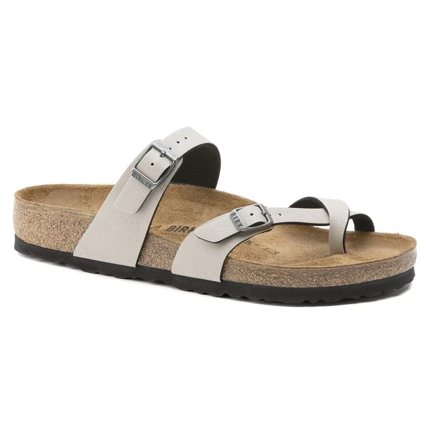 Birkenstock Mayari Birko-Flor Pull Up Stone 3 Birkenstock Mayari Birko-Flor Pull Up Stone