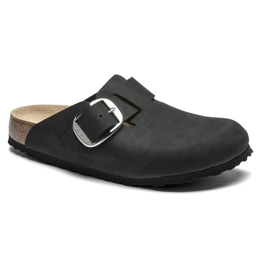 Birkenstock Boston Big Buckle Nubuck Leather Black 4 Birkenstock Boston Big Buckle Nubuck Leather Black - Image 2