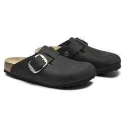 Birkenstock Boston Big Buckle Nubuck Leather Black 17 Birkenstock Boston Big Buckle Nubuck Leather Black -New Shoe Shop 1016995 pair