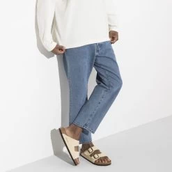 Birkenstock Arizona Nubuck Leather Desert Buck Almond -New Shoe Shop 1018938 f look m