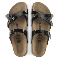 Birkenstock Franca Birko-Flor Patent Patent Black -New Shoe Shop 1020177 top