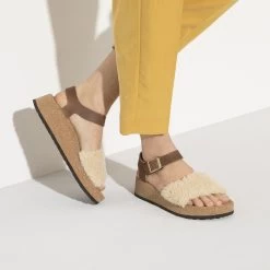 Glenda Natural Leather/Shearling -New Shoe Shop 1020217 f closeup f