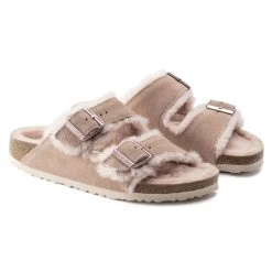 Birkenstock Arizona Shearling Suede Leather -New Shoe Shop 1020389 pair