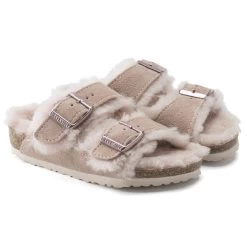 Birkenstock Arizona Shearling Kids Suede Leather 12 Birkenstock Arizona Shearling Kids Suede Leather -New Shoe Shop 1020580 pair