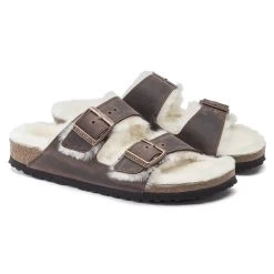 Birkenstock Arizona Shearling Oiled Leather -New Shoe Shop 1021049 pair