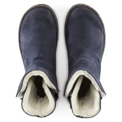 Birkenstock Uppsala Shearling Suede Leather Navy -New Shoe Shop 1021064 top