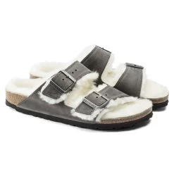 Birkenstock Arizona Shearling Oiled Leather -New Shoe Shop 1021067 pair