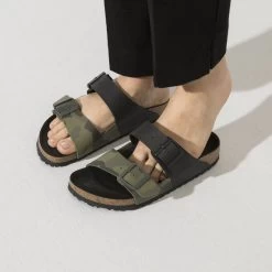 Birkenstock Arizona Split Birko-Flor Black/Desert Soil Camo Green -New Shoe Shop 1021131 detail 8