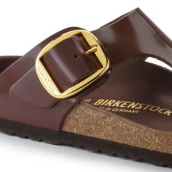Birkenstock Gizeh Natural Leather Patent -New Shoe Shop 1021477 detail 1