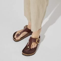 Birkenstock Gizeh Natural Leather Patent -New Shoe Shop 1021477 detail 8