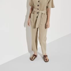 Birkenstock Gizeh Natural Leather Patent -New Shoe Shop 1021477 f look f