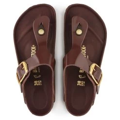 Birkenstock Gizeh Natural Leather Patent -New Shoe Shop 1021477 top