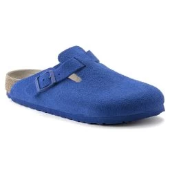 Birkenstock Boston Suede Leather Ultra Blue -New Shoe Shop 1022556 1
