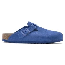 Birkenstock Boston Suede Leather Ultra Blue -New Shoe Shop 1022556 side
