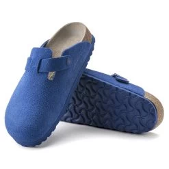 Birkenstock Boston Suede Leather Ultra Blue -New Shoe Shop 1022556 sole