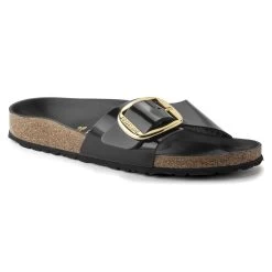 Birkenstock Madrid Natural Leather Patent