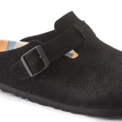 Birkenstock Boston Suede Leather Black -New Shoe Shop 1023452 detail 1