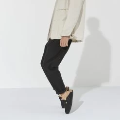 Birkenstock Boston Suede Leather Black -New Shoe Shop 1023452 f look m