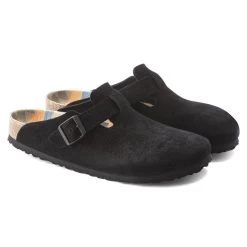 Birkenstock Boston Suede Leather Black -New Shoe Shop 1023452 pair