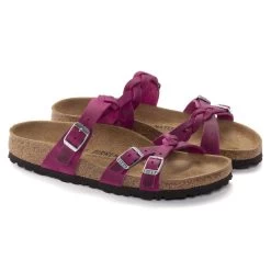 Birkenstock Franca Braid Oiled Leather Festival Fuchsia -New Shoe Shop 1023978 pair