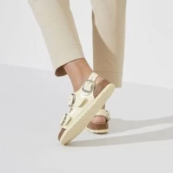 Birkenstock Milano Big Buckle Natural Leather Patent 14 Birkenstock Milano Big Buckle Natural Leather Patent -New Shoe Shop 1024207 f closeup f