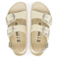 Birkenstock Milano Big Buckle Natural Leather Patent 16 Birkenstock Milano Big Buckle Natural Leather Patent -New Shoe Shop 1024207 top
