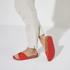 Birkenstock Madrid Big Buckle Natural Leather Patent -New Shoe Shop 1024272 f closeup f