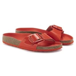 Birkenstock Madrid Big Buckle Natural Leather Patent -New Shoe Shop 1024272 pair