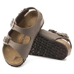 Birkenstock Roma Birko-Flor Nubuck Mocha -New Shoe Shop 233073 sole