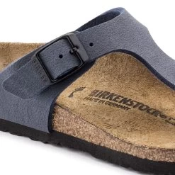 Birkenstock Gizeh Birko-Flor Nubuck Navy -New Shoe Shop 345443 detail 1