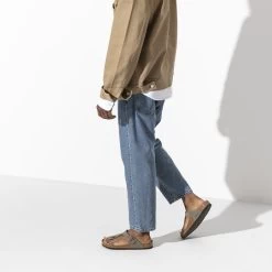 Birkenstock Gizeh Birko-Flor Nubuck Stone -New Shoe Shop 43391 f look m