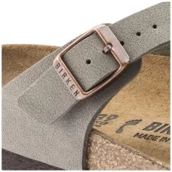 Birkenstock Gizeh Birko-Flor Nubuck Stone -New Shoe Shop 43393 detail 1