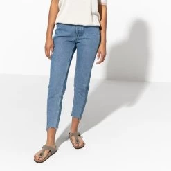 Birkenstock Gizeh Birko-Flor Nubuck Stone -New Shoe Shop 43393 f look f