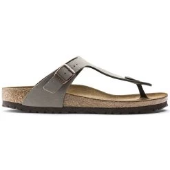 Birkenstock Gizeh Birko-Flor Nubuck Stone -New Shoe Shop 43393 side