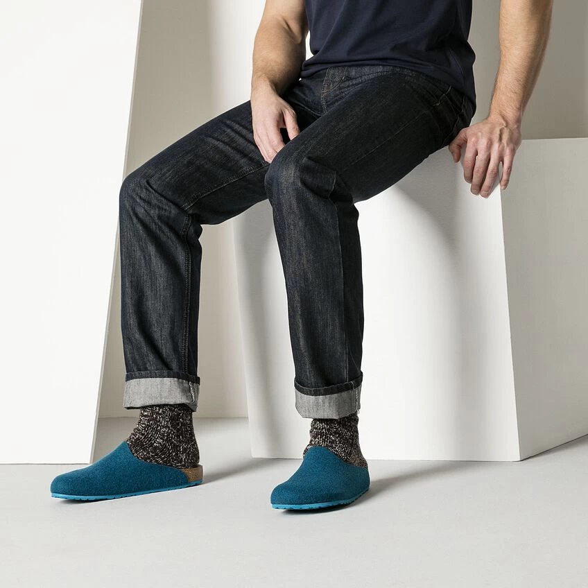 Birkenstock Amsterdam Wool Felt Petrol 6 Birkenstock Amsterdam Wool Felt Petrol - Image 4