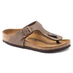 Birkenstock Gizeh Birko-Flor Nubuck Mocha -New Shoe Shop 846133 1