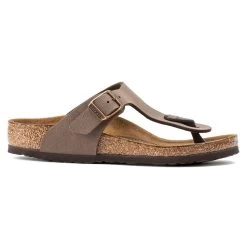 Birkenstock Gizeh Birko-Flor Nubuck Mocha -New Shoe Shop 846133 side